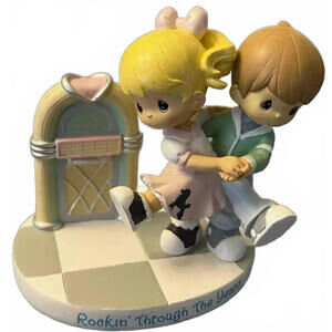 Precious Moments Rockin' Dance Jukebox Couple HTF Rare 50s Decor